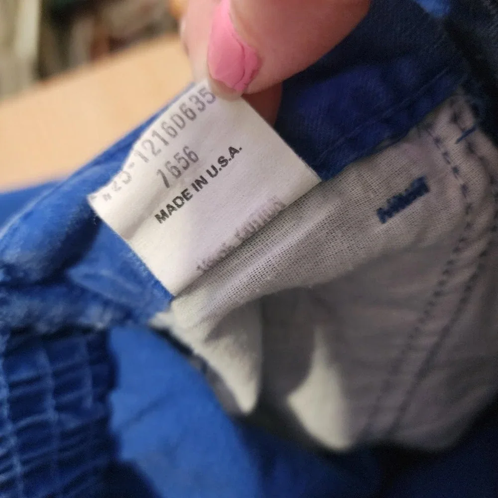 OSHKOSH VINTAGE USA Carpenter Workwear Pants Blue‎ Talon Zip Toddler 4S